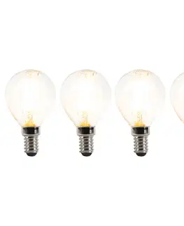Sada 4 stmievateľných LED žiaroviek E14 P45 číre 3W 250lm 2700K