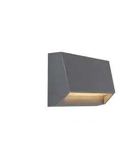 Moderné vonkajšie nástenné svietidlo tmavosivé vrátane LED IP65 - Sandstone 2
