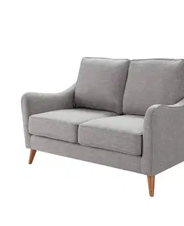 Dekoria Pohovka Venuste grey linen pre 2 osoby, 140 x 90 x 90 cm