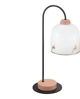 Kolarz A1352.71.Au.100 - Stolná lampa NONNA 1xE27/60W/230V jelene dub/biela/zlatá A1352.71.Au.100