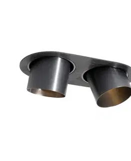 Okrúhle zapustené bodové svetlo tmavosivé GU10 70 mm sklopné 2-svetlo - Installa
