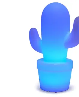 LED akumulátorová stolová lampa do exteriéru, kaktusová
