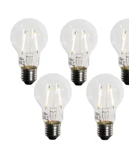 Sada 5 LED žiaroviek E27 A60 so súmrakovým senzorom 2,5 W 250 lm 2200 K