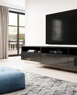 Athena 40 TV stolík čierna/čierny lesk 