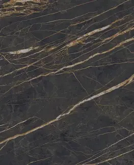 DELIFE Jedálenský stôl Edge oválny tvar 200x100 cm Laminam® keramika Noir Desir hnedá podstava v tvare V čierna