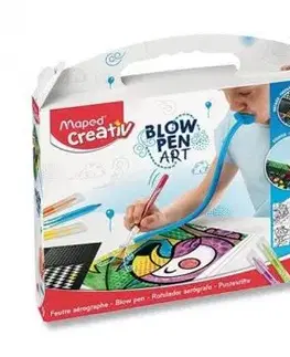 Sada MAPED Creativ Blowpen Pop´Art fúkacie pero 6 farieb - Maped