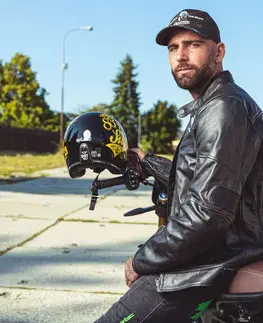W-TEC Black Heart Wings Leather Jacket čierna - XXL