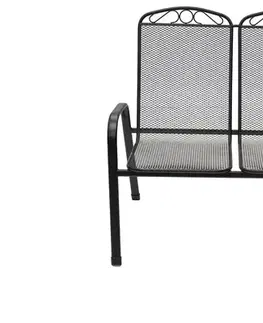 DEOKORK Kovová lavice GREY (čierna)