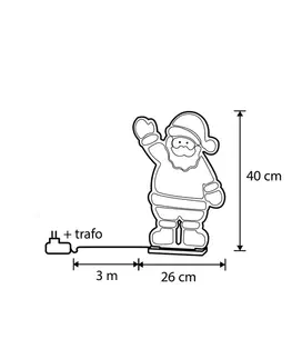 Vianočná stolná lampa Santa Claus vrátane LED s časovačom - Infinidade