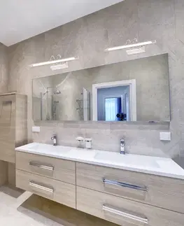 Chrómová LED 5W kúpeľňová nástenná lampa nad zrkadlo Linea