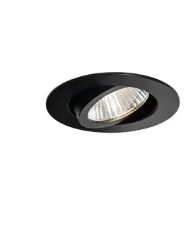 Zapustené bodové svietidlo čierne 6,8 cm vrátane LED 545 lm stmievateľné IP65 - Gaius
