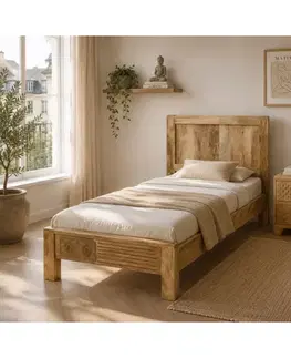 Posteľ Manu 90x200 indický masív mango