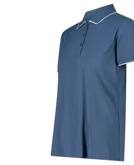 Dámska polokošeľa zo strečového piké CMP, modrá