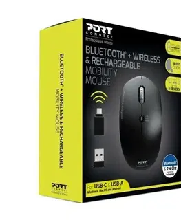 PORT CONNECT bezdrôtová myš COMBO PRO, čierna