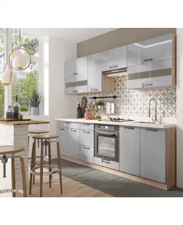 Kuchynská linka Favorit 260 C Plus s pracovná doska Sonoma/Latte