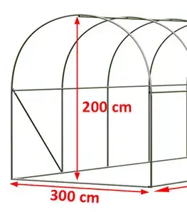 Záhradný fóliovník 3x8m zelená