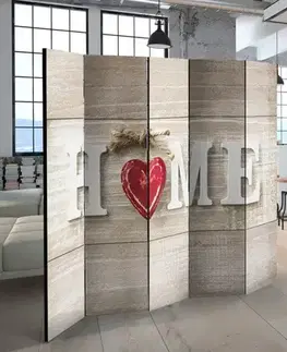 Paraván Home and red heart Dekorhome