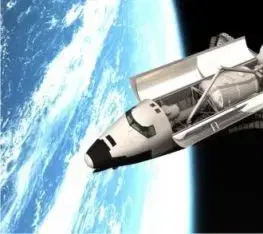 (B) 3D pohľadnica Space Shuttle