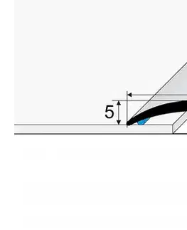 Prechodový profil 30 mm, oblý (samolepiaci) | nivelácia 0 - 3 mm Stříbro E01