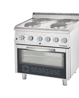 STALGAST Elektrický sporák – 4 Stalgast s rúrou GN1/1