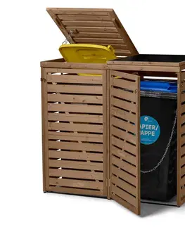 Dvojitý box na smetný kôš s univerzálnymi možnosťami umiestnenia, 2x 240 l