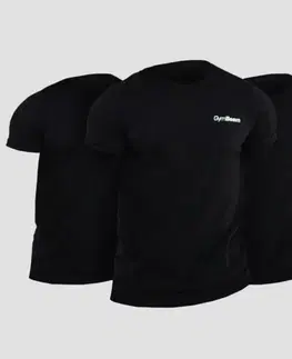 GymBeam Tričko Basic 3Pack Black  M - 3pack