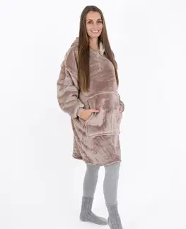 MKLozkoviny.sk Baránková mikina mikroplyš – Laura cappuccino veľkosť M