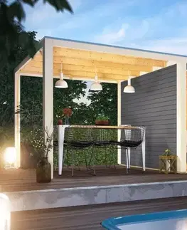 Drevený záhradný domček QUBIC 2 s prístavkom 270 Lanitplast