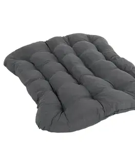 KONDELA Devner Typ 2 záhradné kreslo čierna / hnedá / sivá