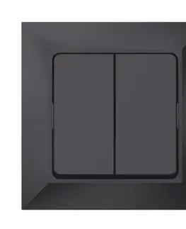 Dvojitý vypínač MILA BLACK