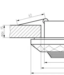 LED stropné svietidlo 3W kužeľovité brúsené sklo SS-36