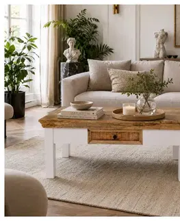 Konferenčný stolík Agni 110x45x60 indický masív mango