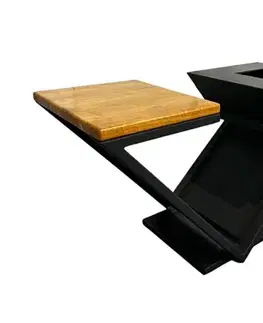 Kompaktný set grilovacie ohnisko servírovací stôl Vinda 1400 × 600 × 900 mm | Grilovacia plocha 600 × 600 mm