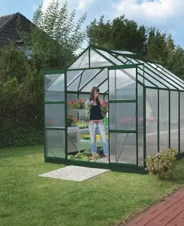 Skleník URANUS 9900 polykarbonát zelený Dekorhome