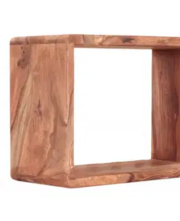 Polica na stenu Tina 50x35x22 indický masív palisander
