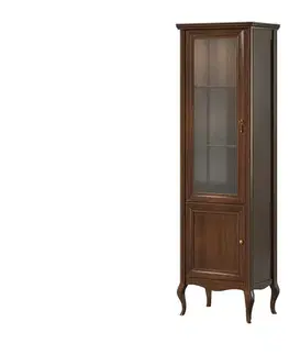 TARANKO Prato PR-W1/2 L rustikálna vitrína s osvetlením višňa 02