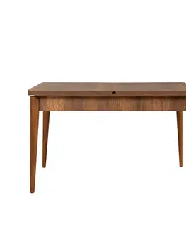 Jedálenský set s rozkladacím stolom a stoličkami (4 kusy) Vina 1048 - Dark Blue, Walnut