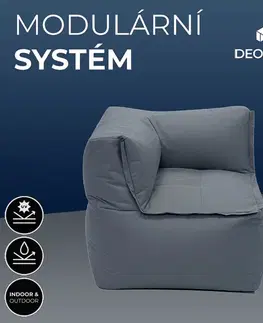 DEOKORK Záhradný textilný rohový diel MODULTEX (sivá) bez náplne