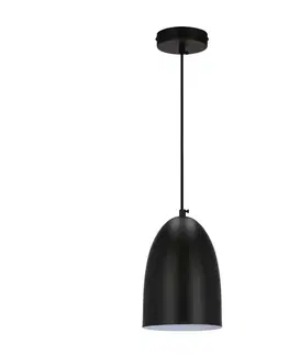 Závesná lampa Icaro čierna 1X40W E27 čierne tienidlo