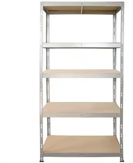 Kovový regál nitovaný Stabil II 180x90x45cm pozinkovaný 250kg/5 polic