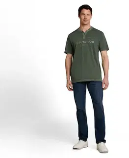 Tričko Tom Tailor Serafino s logom, Deep Leaf Green