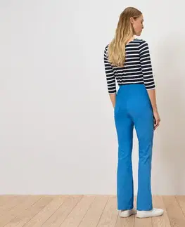 Bengalínové nohavice Bootcut, modré