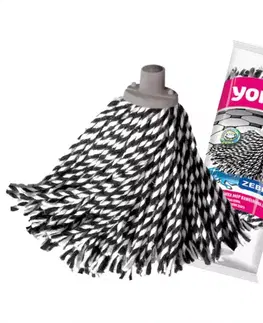 Náhrada strapce na mop Zebra bavlnená čierno-biela