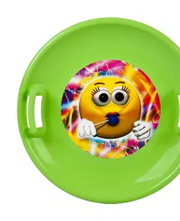 STT Talíř na sníh modrá emoji girl