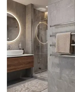 Mario-Radiators Elektrický otočný sušiak na uteráky VEER 50W/230V 62,5x44,5 cm nerez/lesklý chróm 2.3.0407.11.P