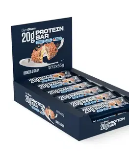 GymBeam 20g Protein bar cookies & cream
