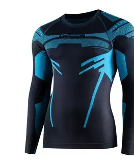 Brubeck Dry s dlhým rukávom Graphite/Blue - M