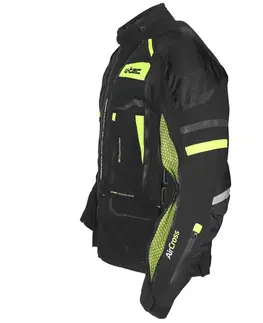 W-TEC Aircross bunda čierna-fluo žltá - 3XL