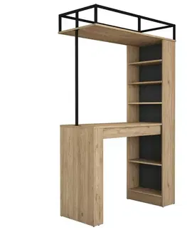 Barový stôl stôl Jany Walnut and Black