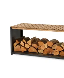 Lavica na uloženie kozubového dreva, 110 cm
